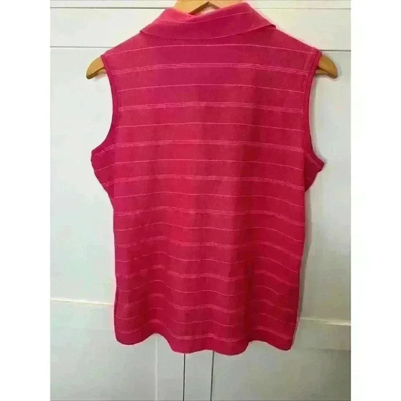 Nike Golf Dri-Fit Pink Women's Sleeveless Polo Size Medium - Picture 9 of 12
